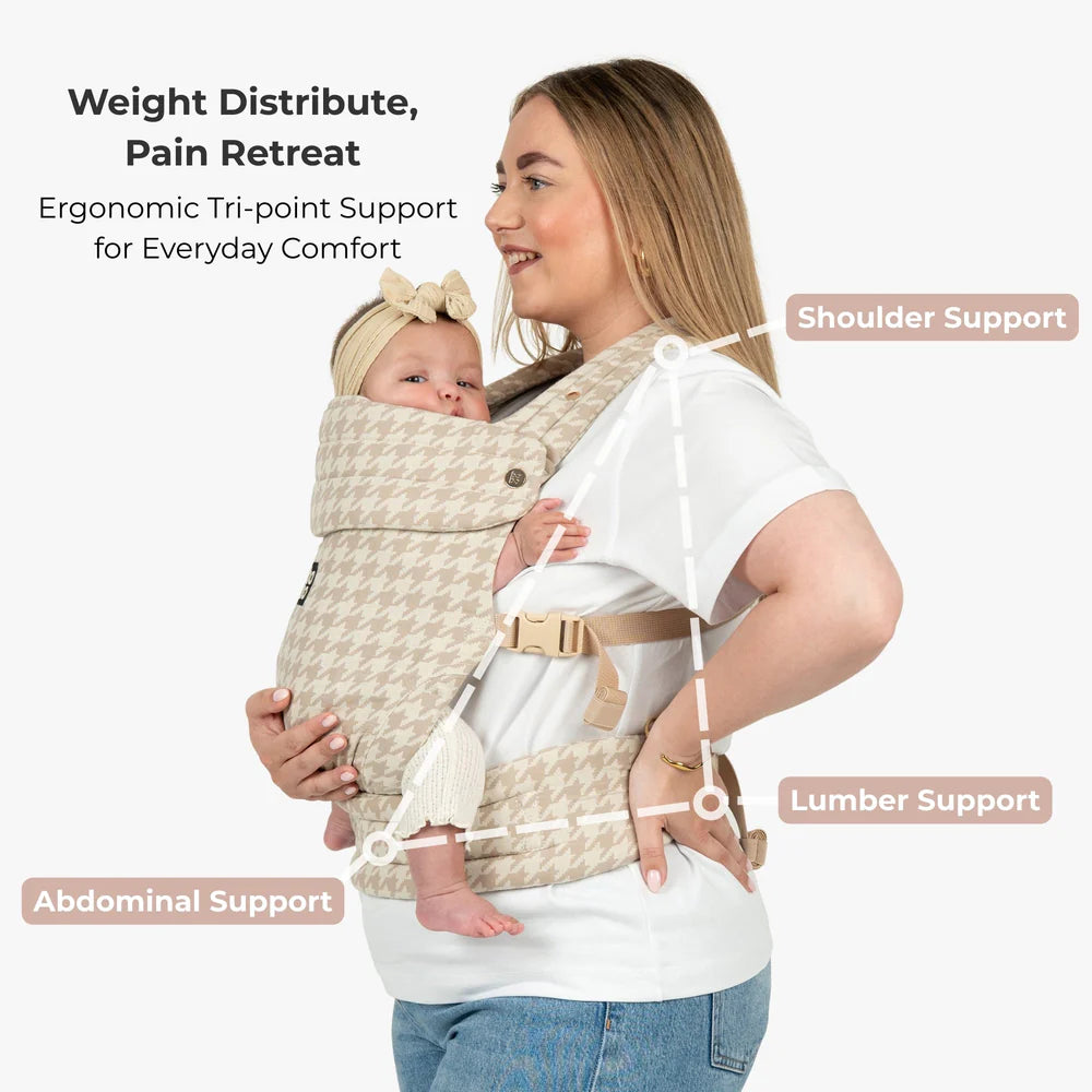 The Bonding Carrier - Beige Houndstooth